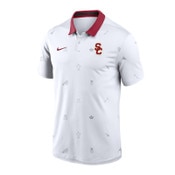 USC Trojans Men's Nike White SC Interlock Dri-FIT Vapor NKCC Pattern Polo